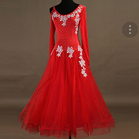 Red ballroom smooth dress! - Picture 1 of 7